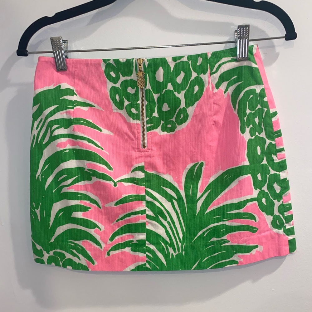 Lilly Pulitzer Pink and Green Mini Skirt - Picture 4 of 13